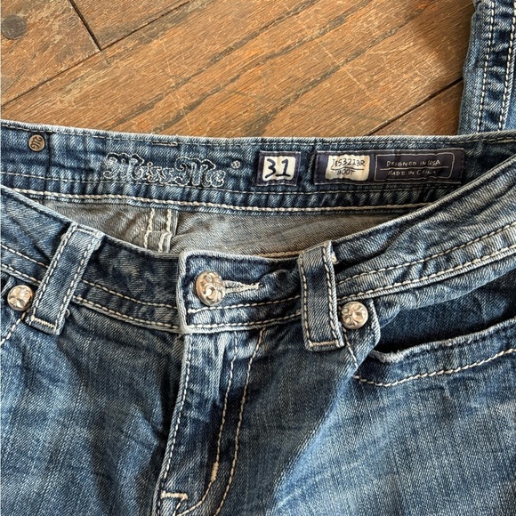 Women's Miss Me Jeans Size 31 Bootcut Jeans JE5321BR Rhinestones - Picture 4 of 5